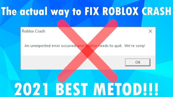 Fix Roblox Crash An Unexpected Error Occurred And Roblox Needs To Quit We Re Sorry Youtube - roblox crash an unexpected error occurred