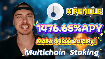 Turn a Downtrend into Passive Income: Stake PENDLE in pendle finance and Earn APY 1476.68% Now