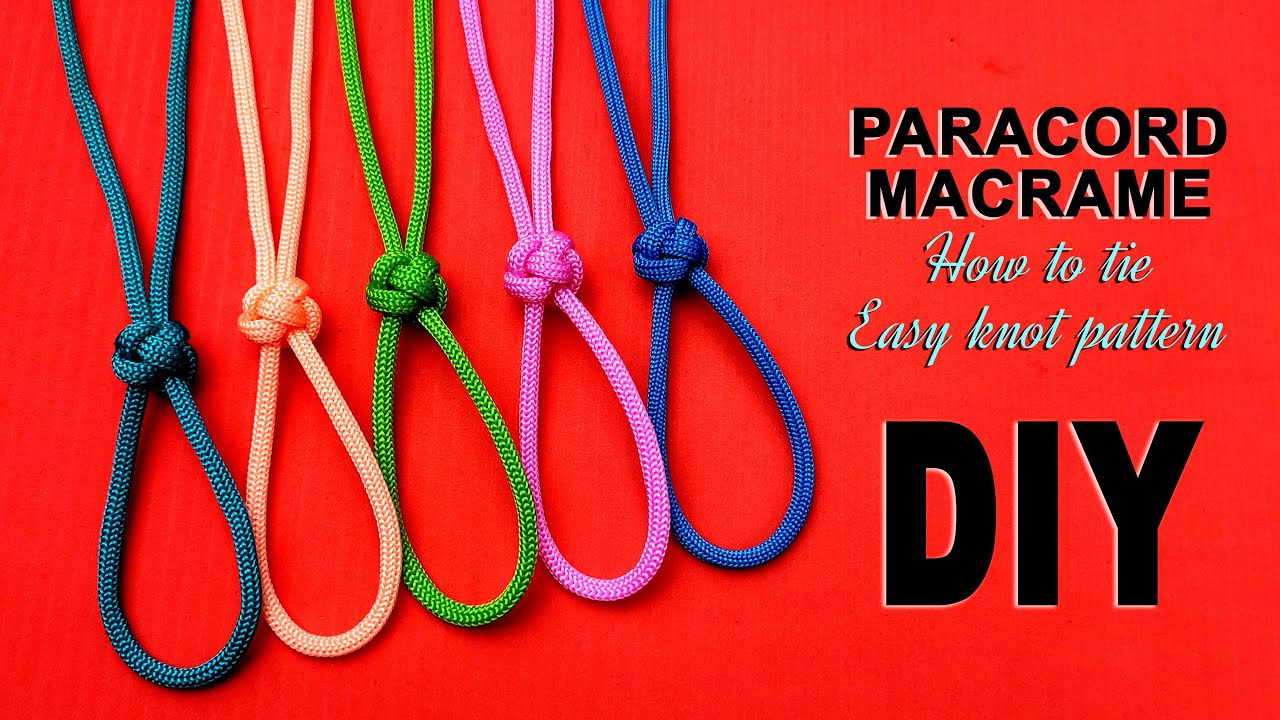 How to tie easy knot pattern # Paracord/Macrame #26 - YouTube