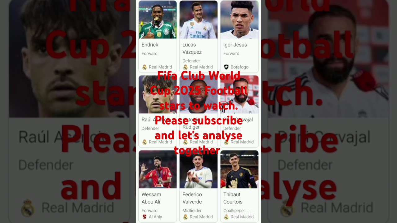 FIFA club world cup 2025. football stars to watch  
