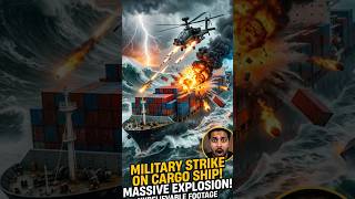 🚁 Helicopter Attack on Giant Container Ship! 🚢💥 Ocean Disaster Caught on Camera 😱