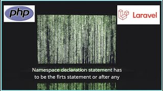 Namespace declaration statement has to be the firts statement or after any