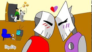 Art for Mico the animation-bot and Gwen the animation-bot