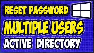 Powershell to change password for Multiple Users in Active Directory Domain Services