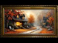 Autumn Cottage Glow | Cozy Countryside Road | Frame TV Art in 4K
