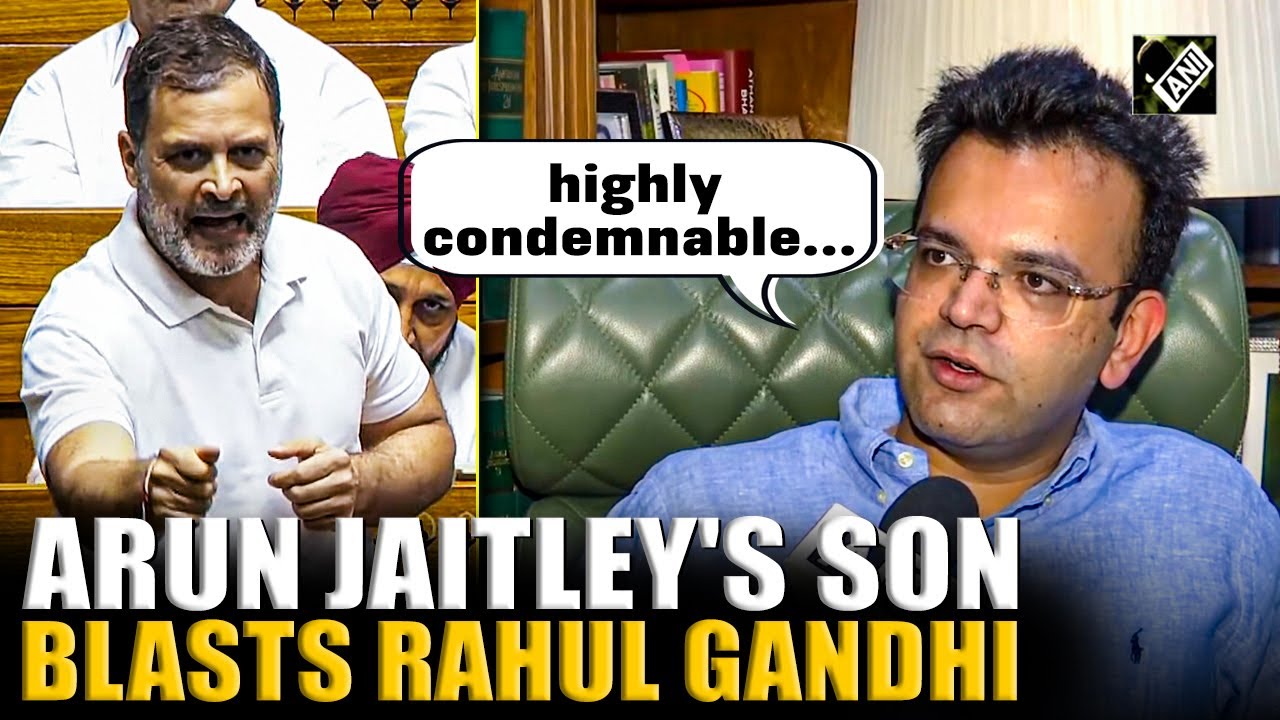 Arun Jaitley’s son Rohan Jaitley slams Rahul Gandhi for “irresponsible” remark about his father.
