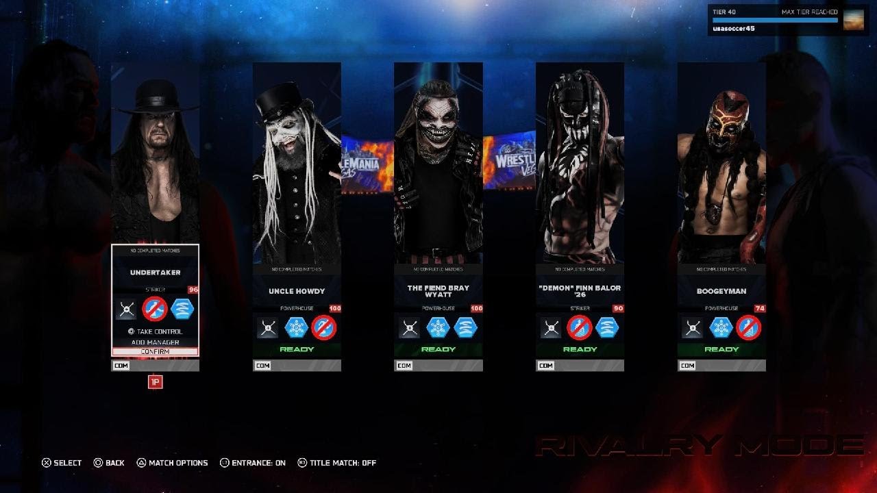 WWE 2K26 uncle howdy demon finn baylor undertaker the fiend bray wyatt ...