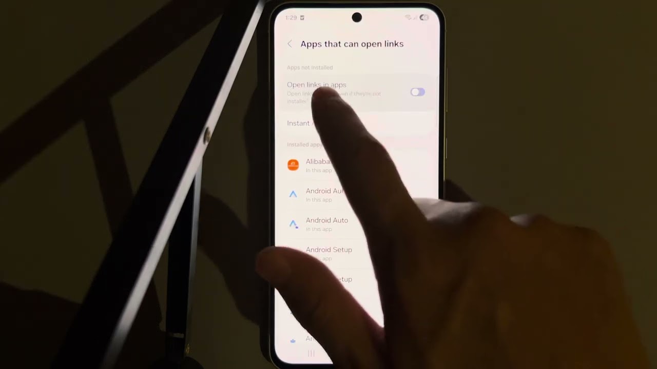 Apps that can open links in Samsung