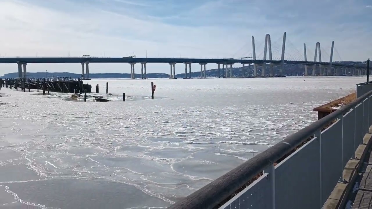 Tarrytown, NY up-close - Hudson River frozen, January 24, 2026