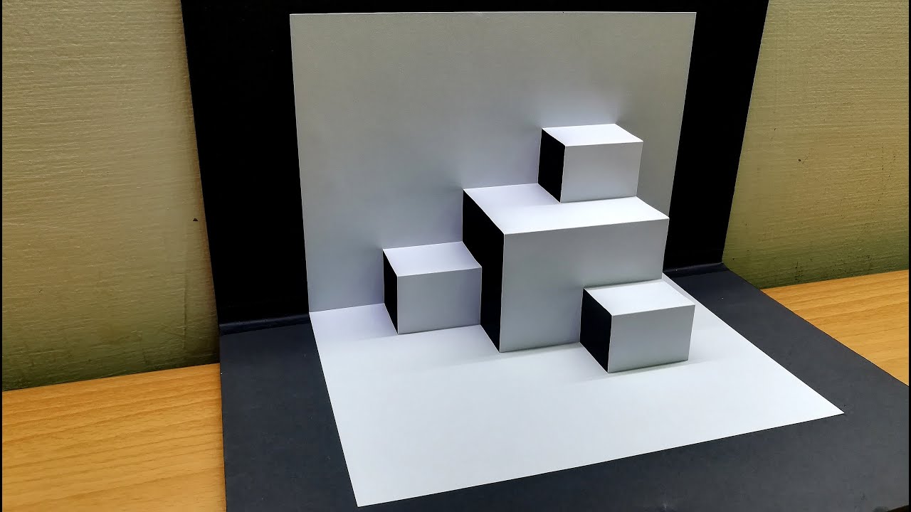 3D Cube stacking｜pop up card｜paper art｜kirigami｜How to make Block ...