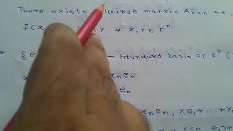 Bilinear form and its matrix