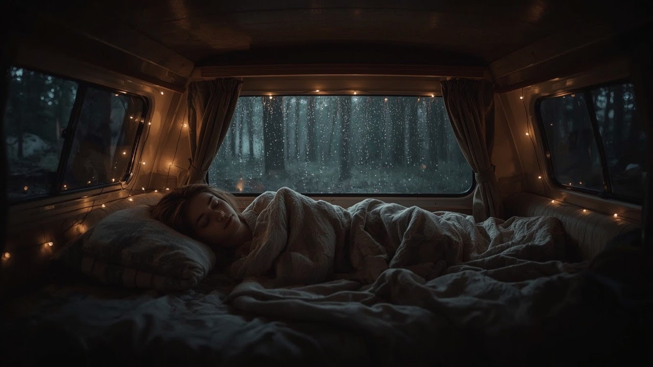 LIVE | Rain Inside a Van for Sleep 🌙 | Peaceful Night White Noise