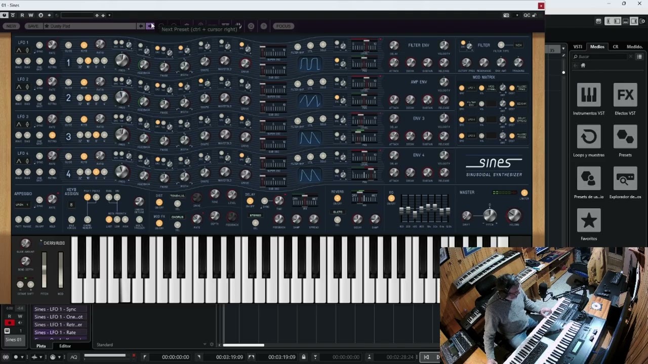 Sines Cherry audio Sinte VST trasteo de timbres