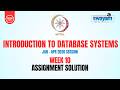 Introduction to Database Systems Week 10 Assignment Answers | NPTEL DBMS Jan-Apr 2026