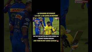 19 seasons of rivalry 40 CSK vs mi games in history and mi met Sanju Samson #sanjusamson #cskvsmi
