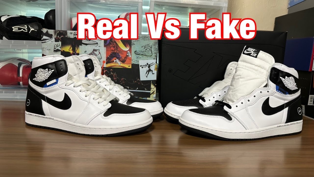 Jordan 1 Union x Fragment Design Black and white real vs fake