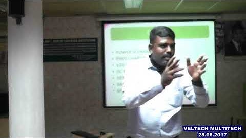 VELTECH MULTITECH DEPT OF EEE GUEST LECTURE - 28.08.2017