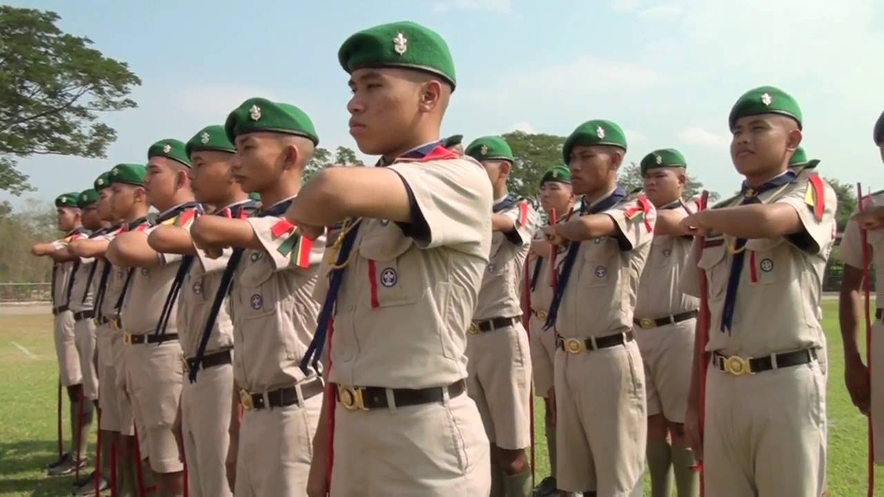 สาธิตการประกวดระเบียบแถวลูกเสือเนตรนารี 2559