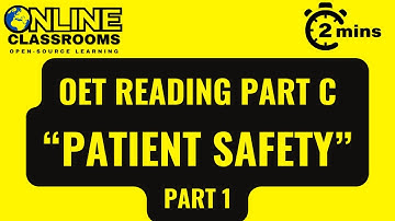 Oet reading part C patient safety questions 1 to 4 with answers OET ONLINE CLASSROOM.