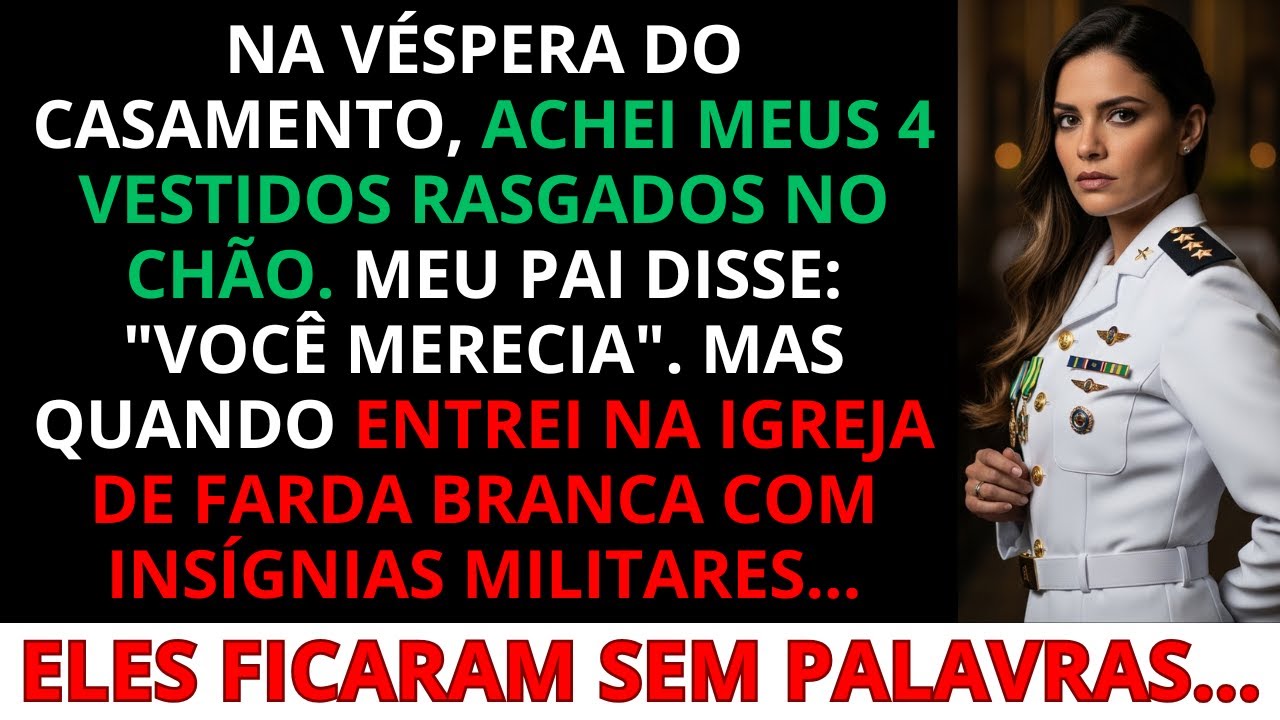 Meus pais rasgaram meu vestido de noiva. Mais tarde, apareci na minha farda da Marinha com...