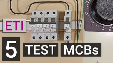 Tripping Time 5 MCBs. Test ETI Etimat 16A 1,45*In