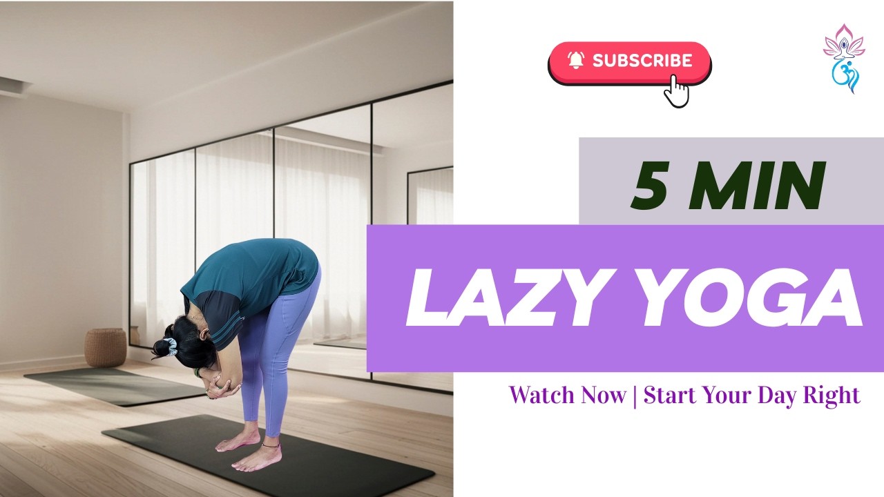 5 Minute Lazy Morning Yoga Routine | Gentle Full Body Stretch to Start ...