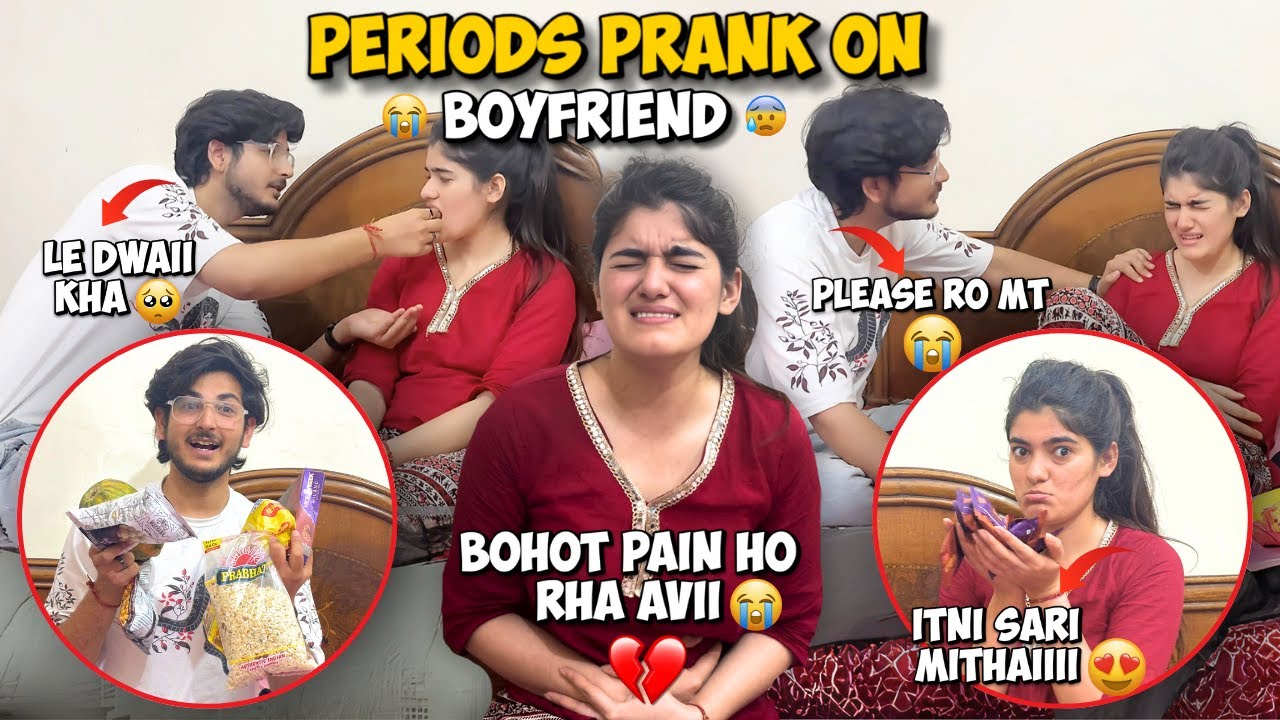 PERIODS PRANK ON MY BOYFRIEND 🩸|SUPER CUTE REACTION | he got panicked 🥵|