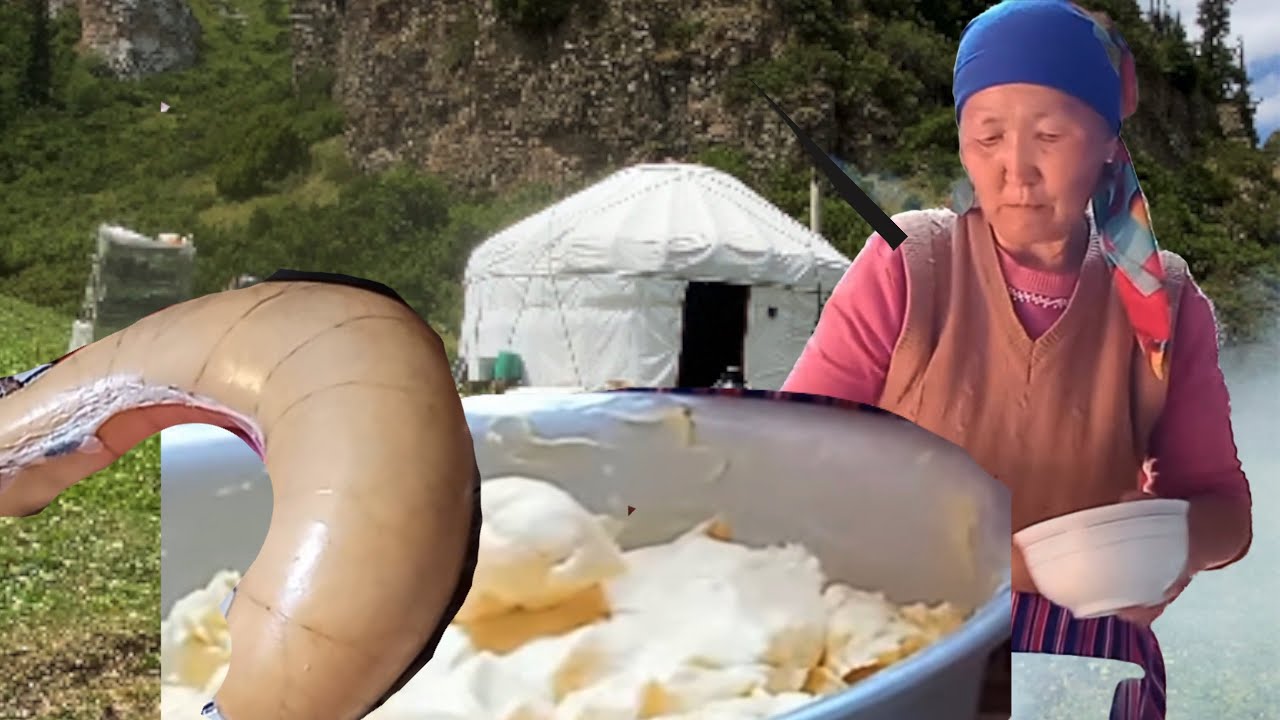 Жизнь в горах. Часть3. Соль, сметана и бараньи кишки. Так казахи делали масло сотни лет назад.