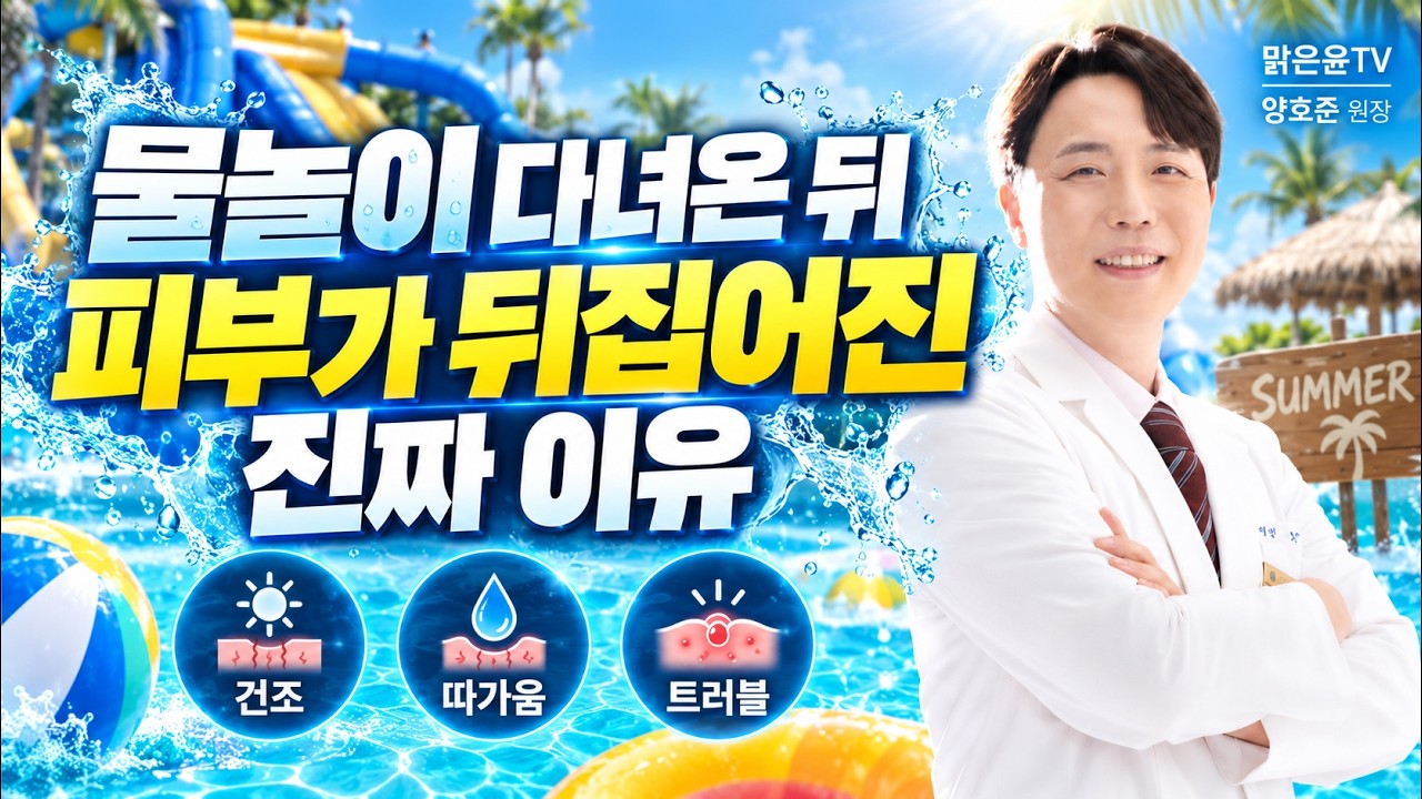 물놀이 다녀온 뒤 피부가 따갑고 건조해지고, 갑자기 뒤집어진 경험 있으신가요?