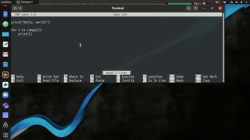 Linux Terminal - The Nano Text Editor
