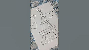 EIFFEL TOWER DRAWING #shorts #eiffeltower #shortsfeed