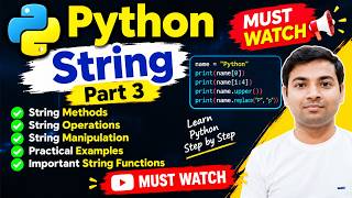Python String Part 3 | Complete String Methods & Operations | Day 12