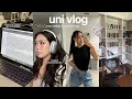Uni vlog  8hrs of study realistic days study  productivity tips long days on campus burnout