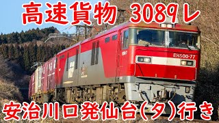 【JR貨】EH500-77牽引 高速貨物 3089レ