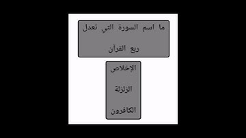 السورة التي تعدل ربع القرآن؟
