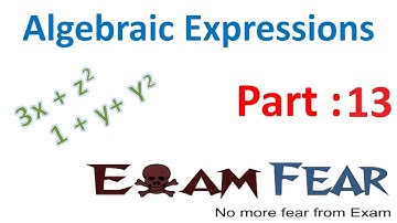 Maths Algebraic Expressions part 13 (Questions 1 : Multiplication) CBSE Class 8 Mathematics VIII