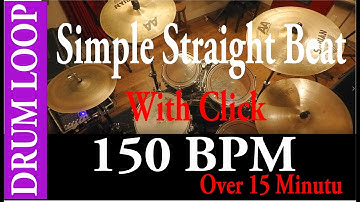 (With Click)Simple Straight Beat Drum Loop 150 BPM