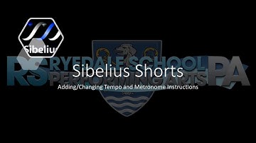 Sibelius Shorts - Adding Tempo and Metronome Marks