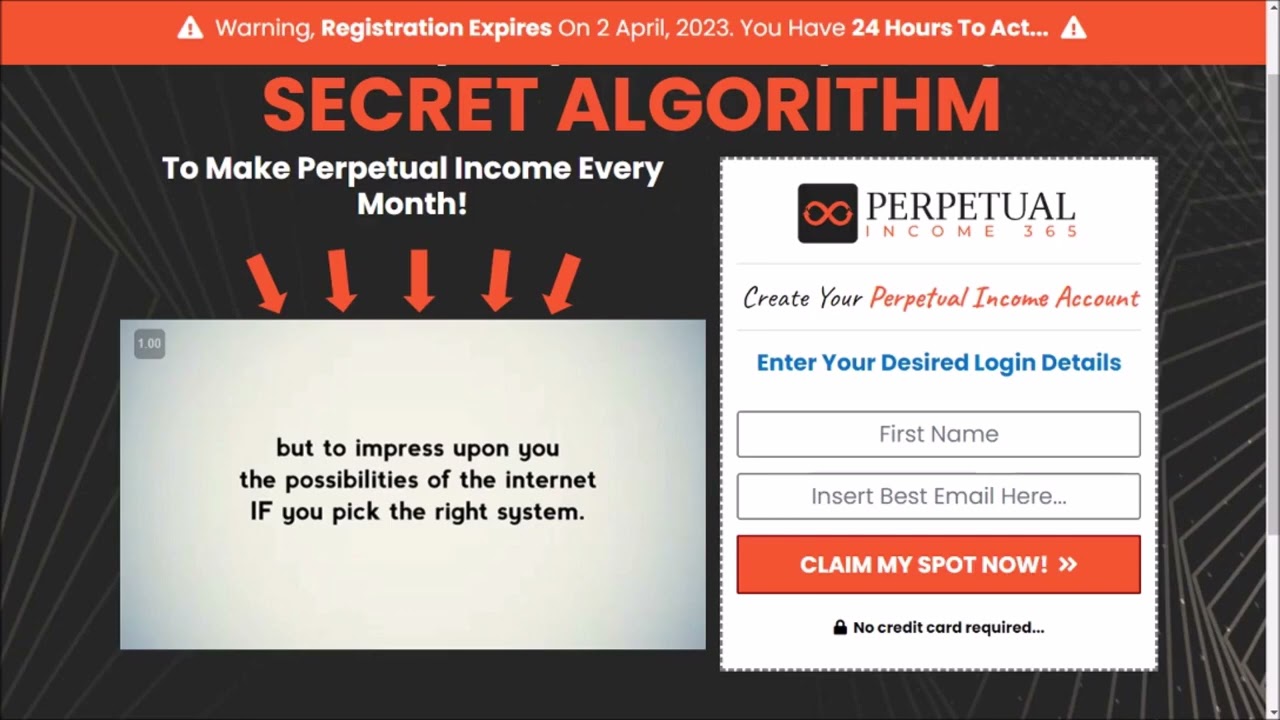 Perpetual Income 365 Review WARNING! Perpetual Income 365 Really Work Perpetual Income 365 Reviews
