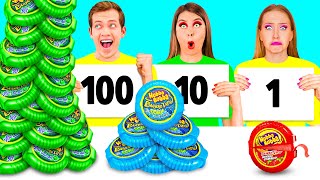 100 Katmanlar Gida Mücadelesi | Komik Yemek Zorlukları Fun Challenge