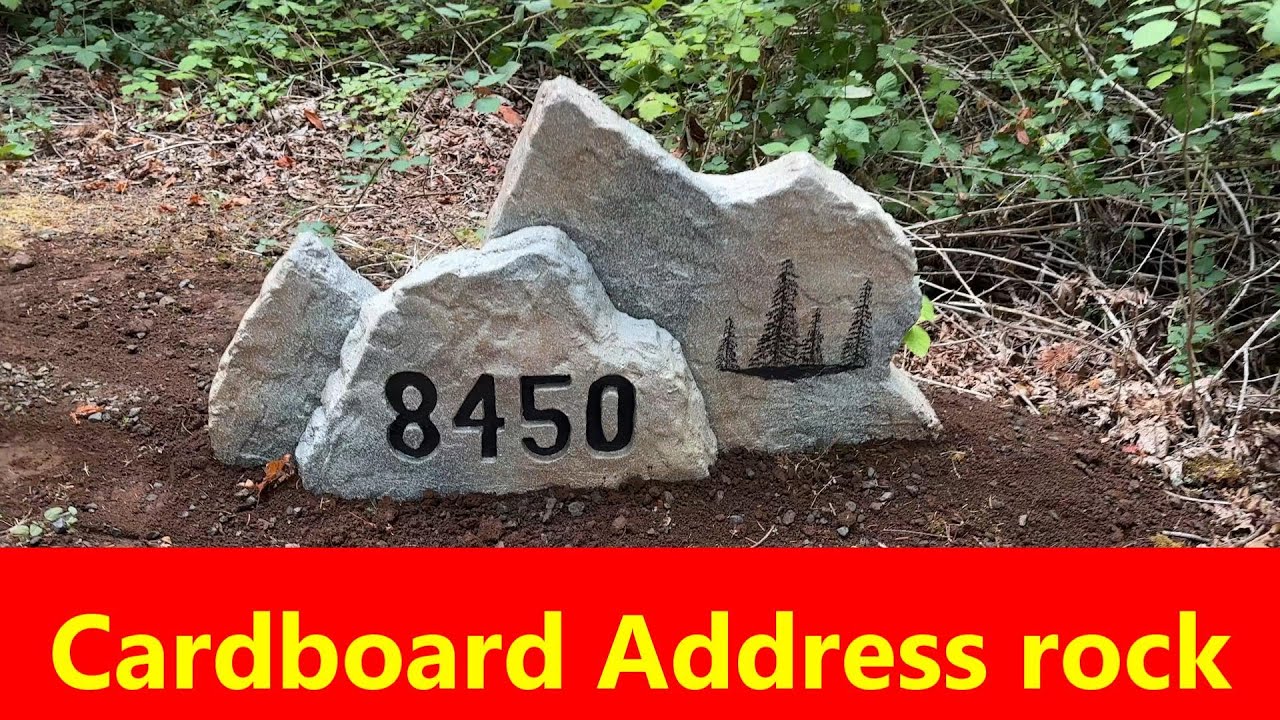 Easy Cardboard Address Rock Project - YouTube
