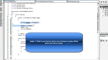 Alcance y bloques | Fundamentos de C# | Programando en C#