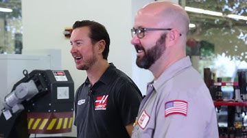 Kurt Busch Stops by Haas and Meets Tip-of-the-Day Mark