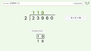 Long Division Problem 23960/2: Step-by-Step Video Solution