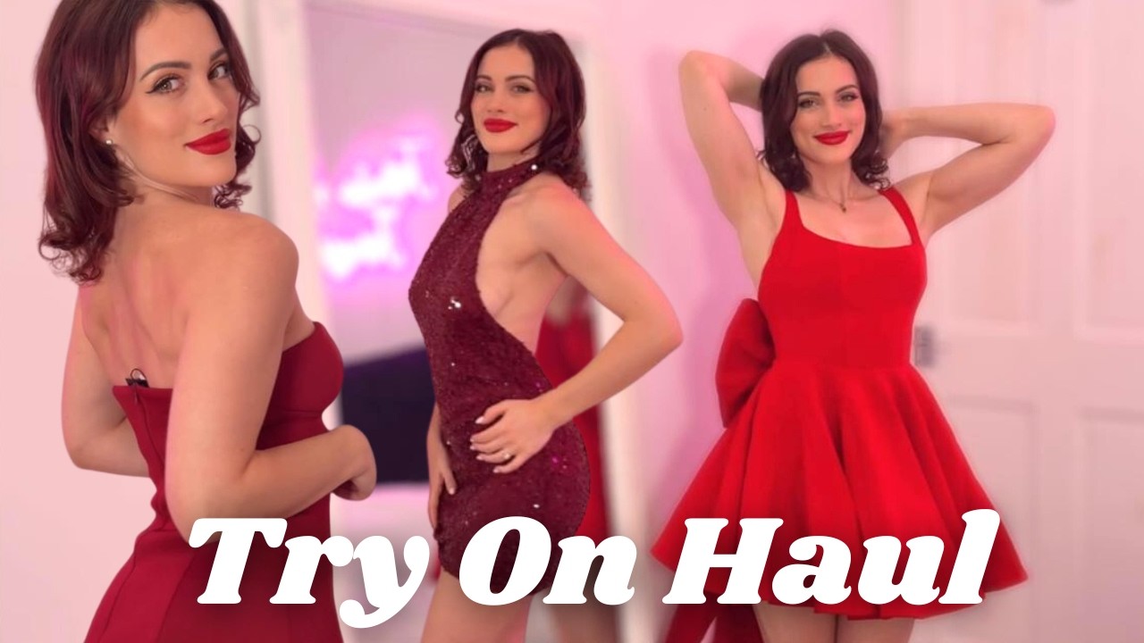 Примерка сексуального красного платья! | [4K] с Джейми Джонсом