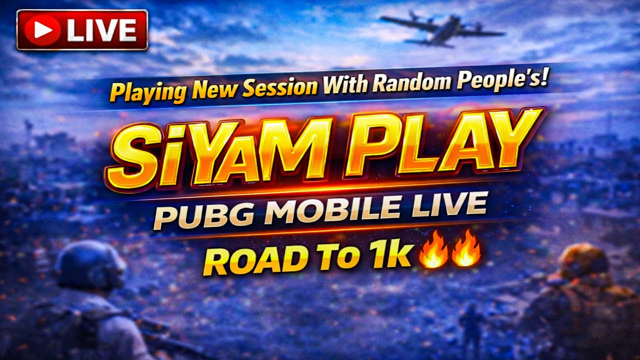 🔴 Playing New Session With Random People’s  | PUBG MOBILE live | Road To 1k 🔥🔥 