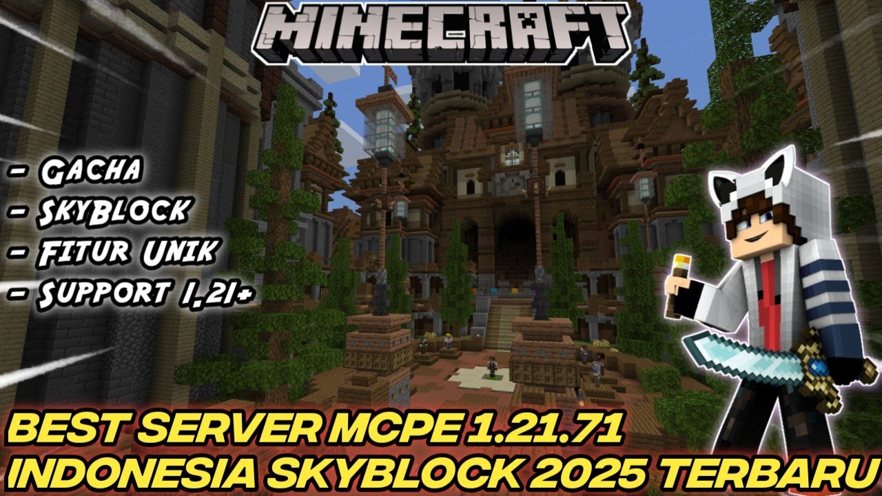 BEST SERVER MINECRAFT 1.21.71 SKYBLOCK INDONESIA TERBARU 2025 ...