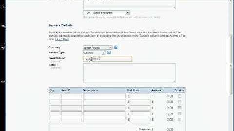 Invoicing customers using PayPal