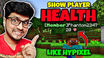 How To Show Player Health Above Their Head Like Hypixel in Minecraft | How To Display Hearts