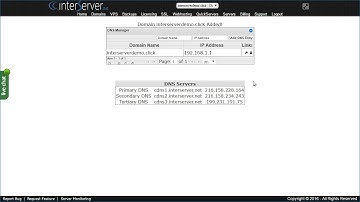 InterServer Managing Domain DNS